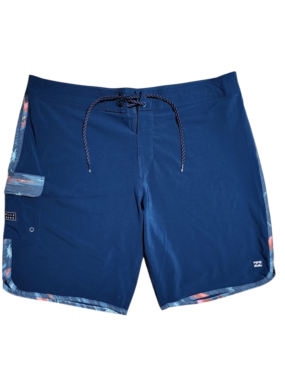 Billabong Recycler 73 Pro -  Men’s Navy Boardshorts with Tropical Trim - XXL